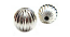 Sterling Silver Beads - 8mm Round Corrugated Fluted Bead x1