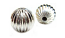 Sterling Silver Beads - 9mm Round Corrugated Fluted Bead x1