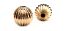 Gold Filled Beads - 7mm Round Corrugated Fluted Bead x1