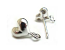 Beadsmith Silver Plated Heart Earring Post Studs Earposts x1pr