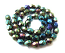 Czech Glass Fire Polished beads - 3mm Iris Green x50
