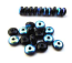 Czech Glass Rondell Disk Spacer Beads 4mm Jet Black AB x100