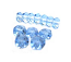 Czech Glass Fire Polished beads - 6/3mm Rondelle Light Sapphire x25