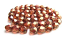 Czech Fire Polished beads 4mm Transparent Luster Rose Gold Topaz x50