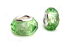 Sterling Silver Core Bead 12x7mm - 4.5mm Hole Light Peridot Green Faceted Glass Rondelle x1