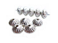 Sterling Silver 6.7mm Fluted Saucer Spacer Bead x1
