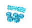 Czech Glass Fire Polished beads - 6/3mm Rondelle Aquamarine x25
