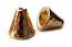 TierraCast Pewter Bright Gold Plated 8mm Hammertone Cone x1