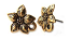 TierraCast Pewter Antique Gold Plated Star Jasmine Earring Posts x1pr