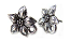 TierraCast Pewter Antique Silver Plated Star Jasmine Earring Posts x1pr