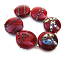 Rheais 22x8mm Buttons Ian Williams Artisan Glass Lampwork Beads
