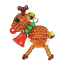Miyuki Seed Beads - Mascot Fan KIT no. 44 - Christmas Reindeer Beaded Ornament