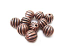 Antiqued Copper Tone 5.5mm Round Ribbed Beads x10