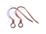 Earring Hooks Flat with Coil 19x14mm Copper Plated x144 (72 prs)