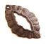 Vintaj Natural Brass 40x24mm Leaf Pendant / Toggle Ring x1