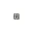 Sterling Silver Beads - 4.5mm Alphabet Cube Bead (2.7mm hole) Letter U x1