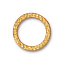 TierraCast Pewter Bright Gold Plated 19mm Large Hammertone Ring Link x1