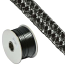 Faux Snake Skin Leather Flat Cord 3mm - Black per metre