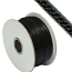 Faux Snake Skin Leather Round Cord 1mm - Black per metre