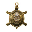 Trinity Brass Vintage Patina 18x14mm Turtle Charm x1