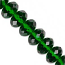 Czech Glass Fire Polished beads 11/7mm Roundel x1 Emerald Green