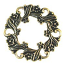 Trinity Brass Antique Gold 26mm Floral Circle Connector x1