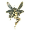Trinity Brass Antique Gold 43x30mm Large Fairy Pendant x1