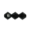 Preciosa Crystal Beads 4mm Bicone - Jet Black