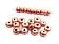 Base Metal Beads - 4.5x2.5mm Donut Spacer Copper Plated x144 pc approx