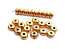 Base Metal Beads - 4.5x2.5mm Donut Spacer Gold Plated x144 approx