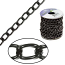 Aluminium Black Chain Link 9.3x5.3mm x1ft - 30cm
