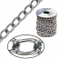 Aluminium Hematite Chain Link 9.3x5.3mm x3ft - 90cm