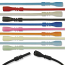 Rubber Tube Lock Cord Necklace x20 (Trans Multi-Colour) - 2mm - 18"