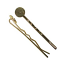 Gold Plated Hair Clip with 10mm Setting for Cabochons x1