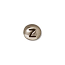 TierraCast Alphabet Beads  7x6mm Oval Antique Rhodium Plated Letter Z