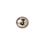 TierraCast Alphabet Beads  7x6mm Oval Antique Rhodium Plated Letter J