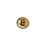 TierraCast Alphabet Beads  7x6mm Oval Antique Gold Plated Letter E