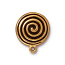 TierraCast Pewter Bright Gold Plated Spiral Earring Clips (For Non-Pierced Ears) x1pr 