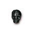 TierraCast Pewter Black 9.7mm Rose Skull Bead x1