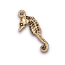 TierraCast Pewter Gold Plated 24mm Seahorse Charm x1