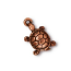 TierraCast Pewter Copper Plated 19mm Turtle Tortoise Charm x1