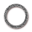 TierraCast Pewter Antiqued Silver Plated 1" - 25mm Spiral Ring Link x1