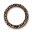 TierraCast Pewter Antiqued Gold Plated 1" - 25mm Spiral Ring Link x1