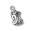 TierraCast Pewter Silver Plated 22mm Father Christmas, St Nick Charm x1