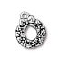 TierraCast Pewter Silver Plated 20.6mm Christmas Wreath Charm x1