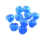 Czech Glass Puffy Crackle Heart Beads 8mm Sapphire x25 