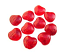 Czech Glass Puffy Crackle Heart Beads 8mm Ruby x25