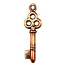 Trinity Brass Antique Copper 24x8mm Key Charm x1