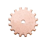Copper Solid Gear 24g Stamping Blank 3/4" 19mm