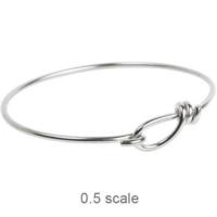 TierraCast Wire Bracelet (wrapped Loop) Silver Plated x1